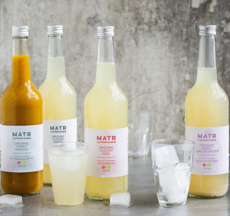 Organic Lemonade, Nectar and Juice in glass bottle - small batch